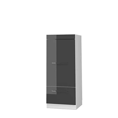 Abbildung von Vicco Mikrowellenschrank Fame Line, Anthrazit Hochglanz/Weiß, 60 cm