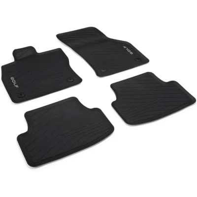 Abbildung von Volkswagen Passform Fußmatten Golf 8 VIII eTSI (4 St), für VW Limousine, Mild Hybrid M HEV, Gummifußmatten vorne und hinten, rutschfest, abwaschbar,5H1061500A 82V