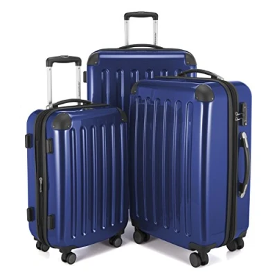 Abbildung von Alex 3er Kofferset, TSA, Trolley Set, Rollkoffer, Reisekoffer, (S, M &amp; L), Dunkelblau