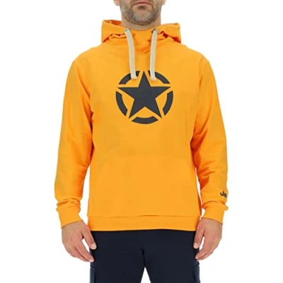 Abbildung von JEEP O102717 Y266 J Man Kapuzensweatshirt Star Großer Aufdruck J23S Nacho Yellow/Night B XL