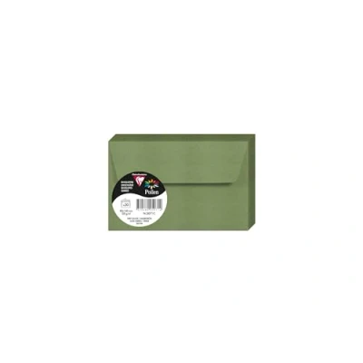 Abbildung von Clairefontaine 5071C Packung mit 20 Umschlägen Pollen 9x14 cm, 120g/m2, ideal für Ihre Einladungen und Korrespondenz, Salbei, 1 Pack