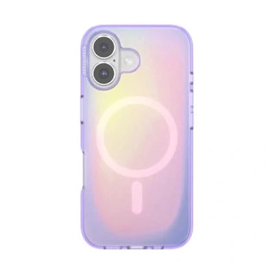Abbildung von PopSockets iPhone 16 Hülle kompatibel mit MagSafe, Handyhülle für 16, kabellos aufladbar, nur Aura