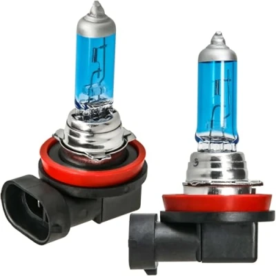 Abbildung von Recambo H11 Halogenlampen 12V 55W 5500K Xenon Look Superweißes Licht für Abblend &amp; Fernlicht Sockel PGJ19 2 Stück, E geprüft