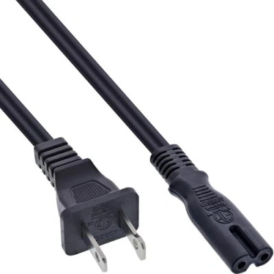 Abbildung von InLine 16654U Netzkabel, Netzstecker USA auf Euro 8 C7 Stecker, 1,8m