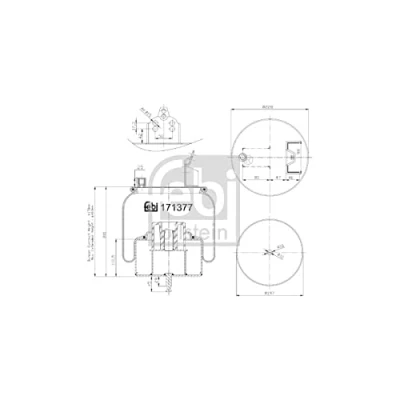 Abbildung von FEBI BILSTEIN 171377 Federbalg, Luftfederung RENAULT TRUCKS: Magnum
