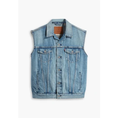 Abbildung von Levi&#039;s Relaxed Trucker Weste, Herren, Größe: Small, Kentucky blue vest