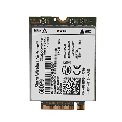 Abbildung von NGFF / M2 Modulkarte Sierra Wireless AirPrime EM8805 4G WWAN Karte DW5570e 68DP9 3G Netzwerkkarte für Dell Veranstaltungsort 8 11 pro