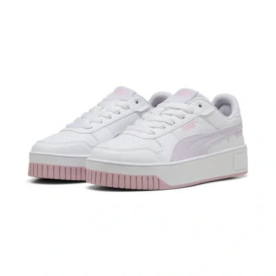 Abbildung von Puma Carina Street Beach Florals JR Unisex Sneaker low für Kinder, Größe: 35.5, White/lilac frost/rose mauve Schuhe