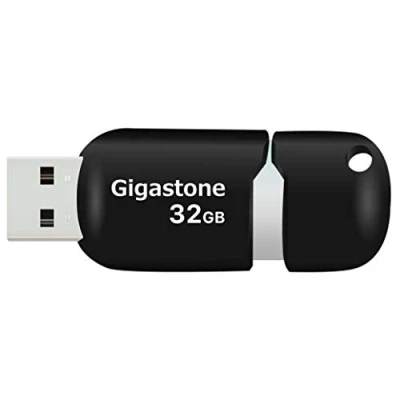 Abbildung von Gigastone V10 32GB USB 2.0 Flash Laufwerk, Einziehbare Tasten für MacBook Laptop, Windows Mac Linux kompatibel, Drive, Sticks, Farbe Schwarz