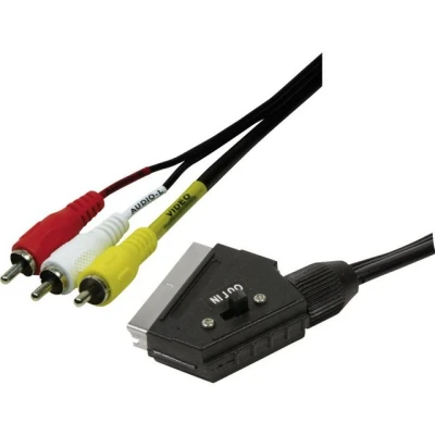 Abbildung von LogiLink SCART / Cinch TV, Receiver Anschlusskabel [1x Stecker Audio &amp; Video Kabel