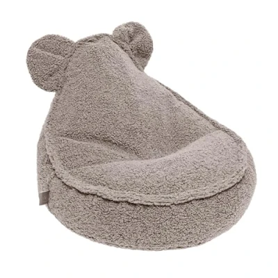 Abbildung von MEOWBABY Sitzsack Eckig für Kinder Sitzpouf Kindermöbel Indoor Beanbag, Bearly, Hellgrau