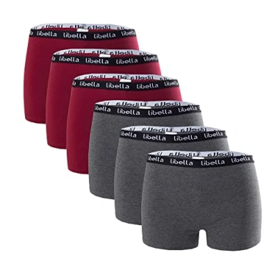 Abbildung von Libella® Panties Boxershorts Damen 6er Pack Hipsters Unterhose Unterwäsche Set Baumwolle 3429RG S 6