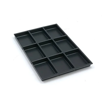 Abbildung von BISLEY MultiDrawer Schubladeneinsatz A4 9 Fächer für alle DIN Schubladen, Metall, 800 Kunststoff, 36.5 x 23.7 2.7 cm