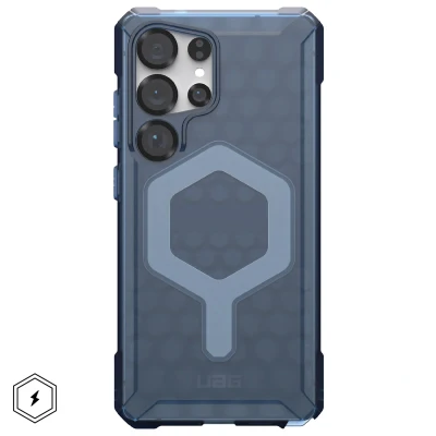Abbildung von Samsung Galaxy S25 Ultra Hülle MagSafe Silikon UAG Soft Case/Backcover Handyhülle Blau Shockproof/Stoßfest