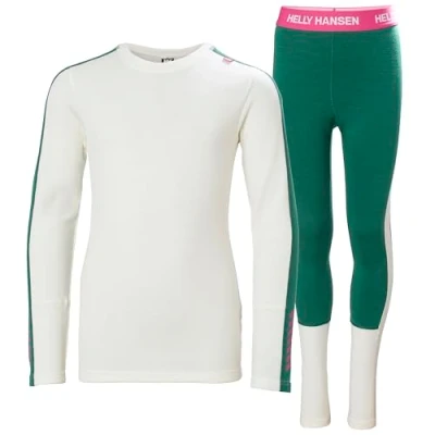 Abbildung von Helly Hansen Unisex Kids JR Lifa Merino Midweight Set Base Layer Bottom, 439 Emerald, 10 Years