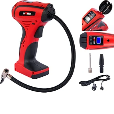 Abbildung von Grafner Kompressor Grafner® 12V Handkompressor mit digitaler Druckanzeige elektrische Luftpumpe KO10943, max. 8,00 bar, KfZ Anschlusskabel
