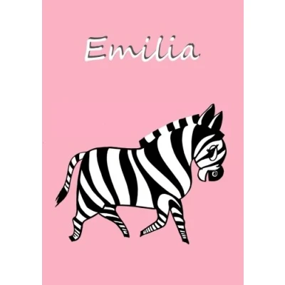 Abbildung von Malbuch / Notizbuch Tagebuch Emilia: DIN A4, Zebra, blanko