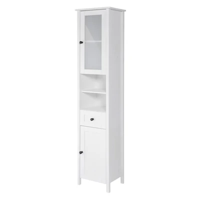 Abbildung von welltime Hochschrank &quot;Sylt&quot;, Badmöbel im Landhaus Stil, Breite 40 cm, aus Massivholz