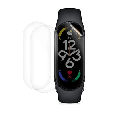 Abbildung von kwmobile 3X Transparente Displayschutzfolie kompatibel mit Xiaomi Mi Band 7 Schutzfolie für Fitness Tracker Displayschutz