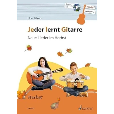 Abbildung von Jeder lernt Gitarre Neue Lieder im Herbst: JelGi Liederbuch für allgemein bildende Schulen. Gitarre. Lehrbuch.
