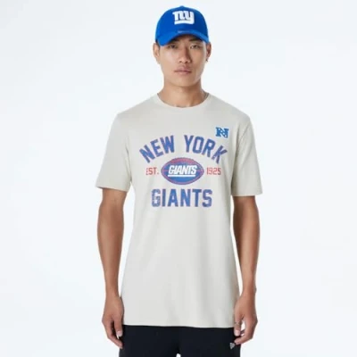 Abbildung von New YORK GIANTS Era Cap NFL Regular T Shirt Distressed Screenprint Team Graphic Stone Unisex