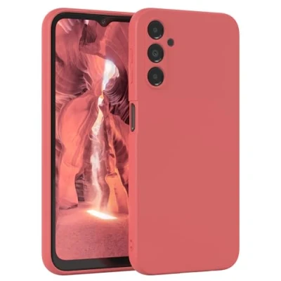 Abbildung von EAZY Case Silikonhülle für Samsung Galaxy A14 5G Hülle Silikon Rot weich stoßfeste Handyhülle Schutzhülle mit Kameraschutz Dünn Premium Schutz Cover TPU Phone Bumper in Hellrot