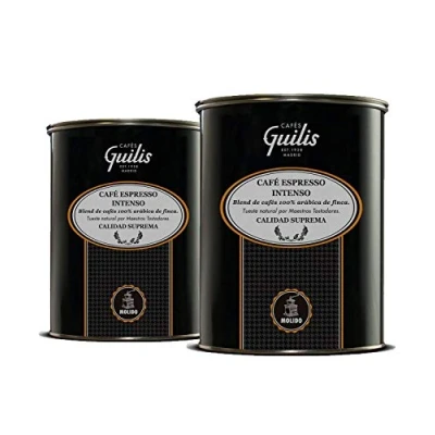 Abbildung von CAFES GUILIS DESDE 1928 AMANTES DEL CAFE 100% Arabica Gemahlener Kaffee Intensive Espressomischung höchster Qualität 2 kg