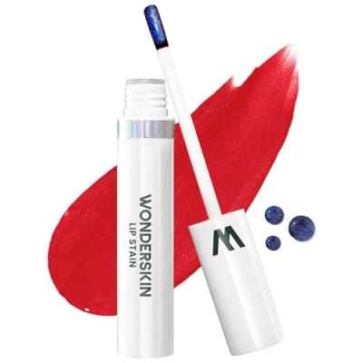 Abbildung von Wonderskin Wonder Blading Lippenfleckenmaske, Natürlicher Lippenstift, Langanhaltender Wasserfester Lippen Tint (Playful Stain &amp; Go)