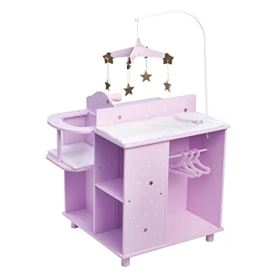 Abbildung von Puppen Wickeltisch Puppenschrank Puppenzubehör Spielzeug Olivias World TD 0203AP