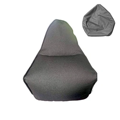 Abbildung von Rebecca Mobili Puff Leerer Sitzsack, weicher Sessel ohne Polsterung, Grau, Polyester, Innenbereich, Für Schlafzimmer Wohnzimmer Maße: 70 x 80 90 cm (HxLxB) Art. RE6515