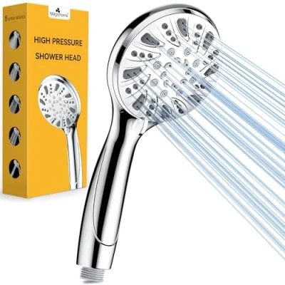 Abbildung von Magichome Duschkopf Wassersparend 5 Strahlarten Hochdruck Handbrause Sparduschkopf Duschbrause,Chrom