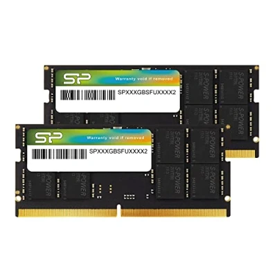 Abbildung von Silicon Power DDR5 64GB (2x32GB) 4800MHz (PC5 38400) 262 pin CL40 1.1V SODIMM Non ECC Laptop RAM Computer Memory SU064GBSVU480F22AB