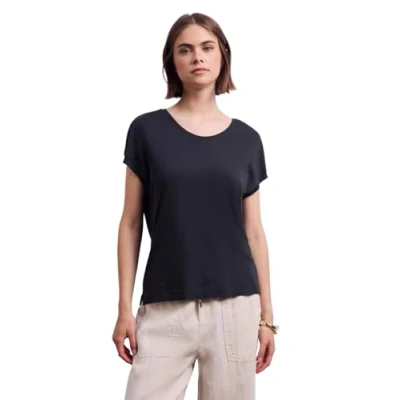 Abbildung von Street One Studio Damen F322065 Jersey V Neck T Shirt, Dark Void Blue, 46