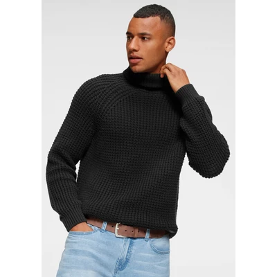 Abbildung von Bruno Banani Rollkragenpullover, mit Markenbadge