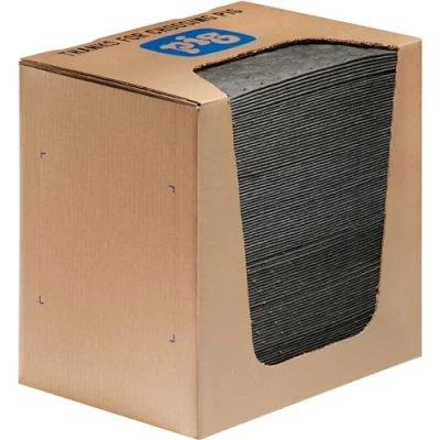 Abbildung von New PIG MAT251 Universal Matte, 37,1 l Saugfähigkeit, 33 cm Länge x 25 Breite, 100 Matten/Spender, grau (100 Stück)