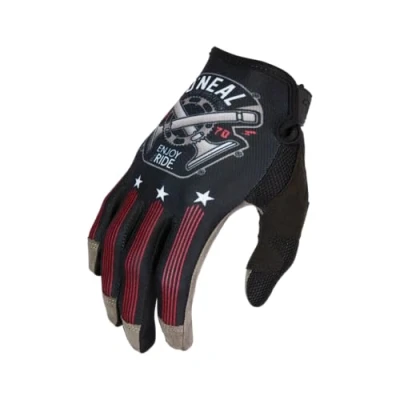 Abbildung von O&#039;NEAL Fahrrad &amp; Motocross Handschuhe MX MTB DH FR Langlebige, Flexible Materialien, belüftete Handoberseite Mayhem Glove Piston V.23 Erwachsene Schwarz Weiß Rot Größe XXL