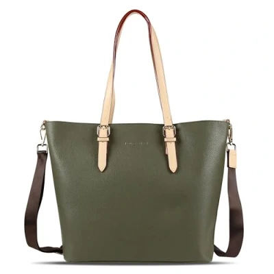 Abbildung von bugatti Ella großer Shopper bag in für Frauen, Damen Handtasche Kunstleder, olive