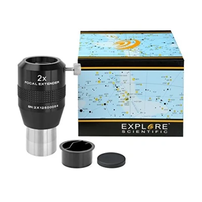 Abbildung von Explore Scientific Fokal Extender 2x 31.7mm/1.25 Zoll Barlowlinse zur Erhöhung der Brennweite für Teleskope