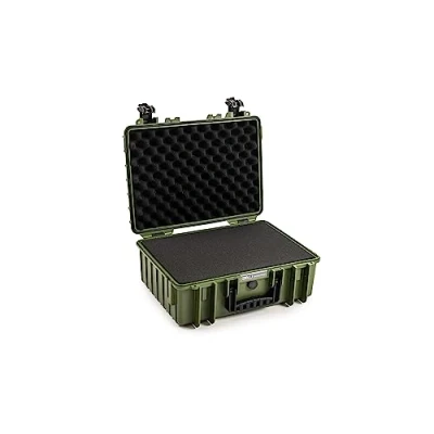Abbildung von B&amp;W International Transportkoffer Outdoor Typ 5000 Bronze Grün mit Würfelschaum wasserdicht nach IP67 Zertifizierung, staubdicht, bruchsicher und unverwüstlich