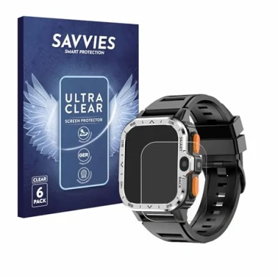 Abbildung von Savvies 6 Stück Schutzfolie für HS Smartwatch 2&quot; Displayschutz Folie Ultra Transparent