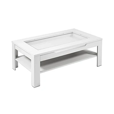 Abbildung von byLIVING Couchtisch &quot;Ralph&quot;, Breite 110 cm, mit Glaseinsatz und Schubkasten