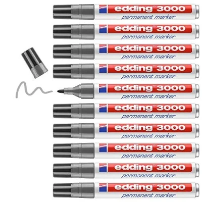 Abbildung von Edding 3000 Permanentmarker 1.5 3mm Grau
