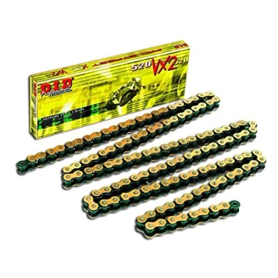 Abbildung von DID Kette 520 VX2, 98 Glieder (X Ring gold), offen mit Nietschloss
