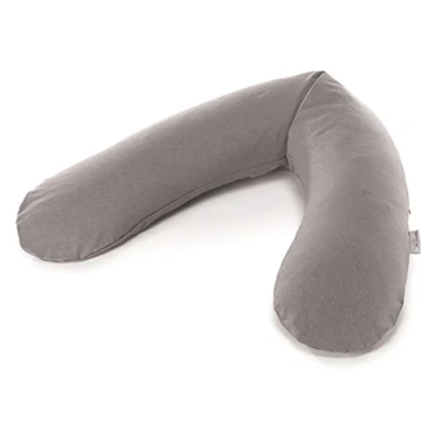 Abbildung von Das Original Theraline Stillkissen 190 cm Polyester Hohlfaser Füllung inklusive Bezug Melange mittelgrau