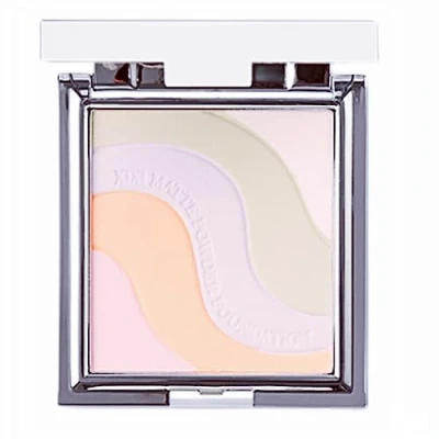 Abbildung von 5 Farben gepresstes Fixierpuder, mehrfarbiges Finishing Puder, in 1 mattes Gesichtsmake up, Farbkorrektur für gleichmäßigen Ton, reduziert Glanz