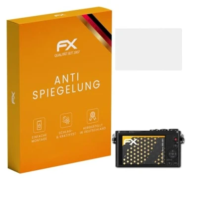 Abbildung von atFoliX Panzerfolie kompatibel mit Panasonic Lumix DMC GM1 Schutzfolie, entspiegelnde und stoßdämpfende FX Folie (3X)
