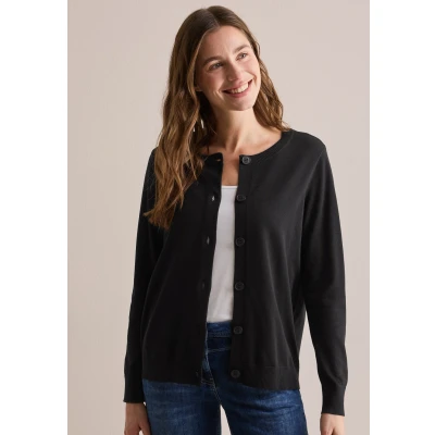 Abbildung von Cecil MIT Knopfleiste Strickjacke, Damen, Größe: Large, Schwarz