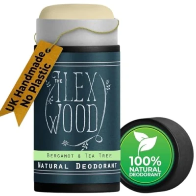 Abbildung von The Ilex Wood Natürliches Deodorant aus Bergamotte und Teebaumöl 70 ml. Vegan, plastikfrei, umweltfreundlich, tierversuchsfrei für Frauen Männer, frei von Aluminium.