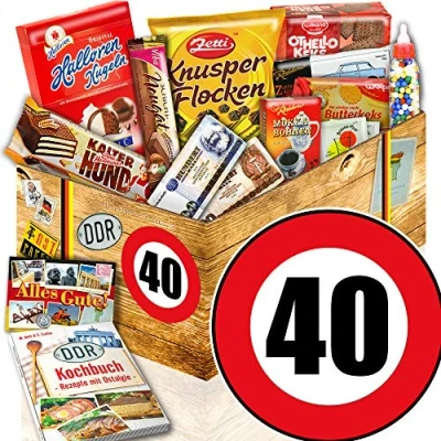 Abbildung von DDR Geschenk L Geburtstag 40 Idee Mutter Suessigkeiten Korb