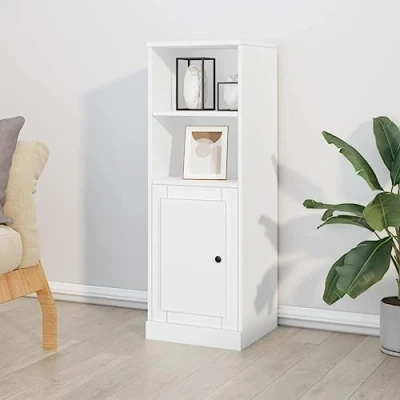 Abbildung von DYRJDJWIDHW kommode weiß,kommode mit schubladen,kommode Flur,Highboard Weiß 36x35,5x103,5 cm Holzwerkstoffschrank schubladen,Sideboard Flur,Schrank Flur,